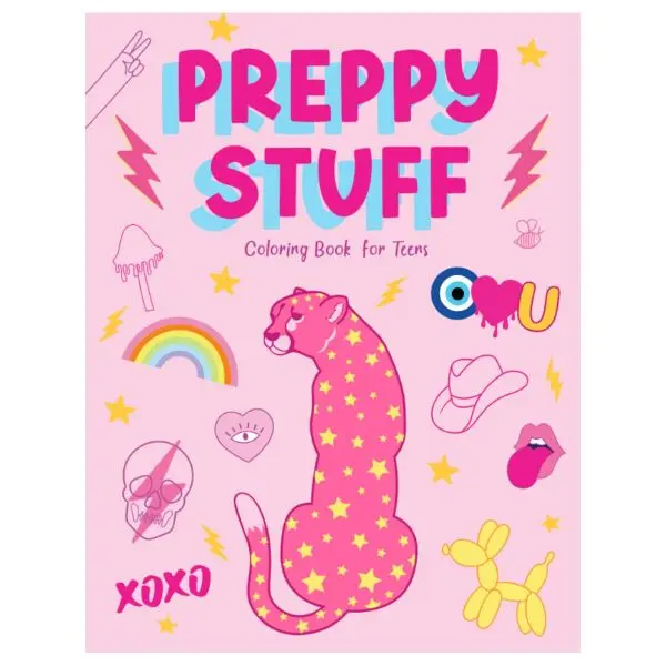 Preppy Aesthetic Adult Coloring Book for Teen Girls - Stress-Relieving, Inspirational Wall Art & Poster Designs, Cowboy & Evil-Themed Illustrations, Ideal Neon-Accented Gift for Graduations, Birthdays, Housewarming (Color Your Aesthetic!)