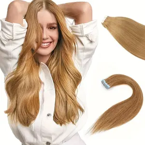2025 Hot 20pcs 18-26 Inch Straight Remy Human Hair Extensions 27 #   Blonde - Lacer Tape In Hair Extensions for Women, Natural Look, All Ethnicities, Versatile Styling, Ethnic Hairstyle Variety |   Natural Appearance |   Highquality Extensions