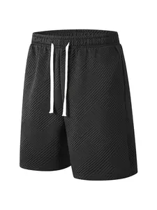 Summer Men's Casual Shorts, 3D Print Drawstring Waist Straight Leg Five-Quarter Pants, Comfortable and Stylish Summer Wear