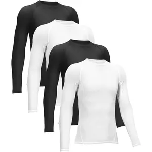 4, 3, 2 Pack Boys' Girls' Compression Shirts Youth Long Sleeve Undershirt Sports Moisture Wicking Baselayer