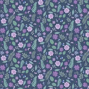 Fabric Dear Stella Designs Indigo Bee Leaf To Bee or Not to Bee by the Quarter Yard D3598