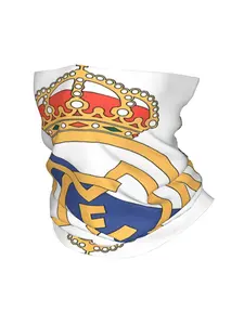 1 piece The Madrid CF Logo Bandana Neck Cover Motocross Wrap Scarf Balaclava Riding Unisex Adult Windproof