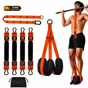 Pull Up Assistance Bands Set with Foot Support, Adjustable Resistance Bands for Pull Up Training, 350LBS Heavy Duty Pull Up Assist Bands for Strength Training, Home Gym Workout Equipment