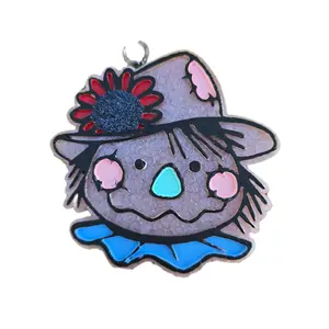 Scarecrow Car Freshie Fall Car Freshener Halloween Freshie with Colorful Design and Flower Hat