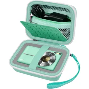 Carrying & Protective Case for Digital Camera, AbergBest 21 Mega Pixels 2.7" LCD Rechargeable HD/ Pixpro/ PowerShot ELPH 180/190 /  DSCW800 / DSCW830 Cameras for Travel - Light Green