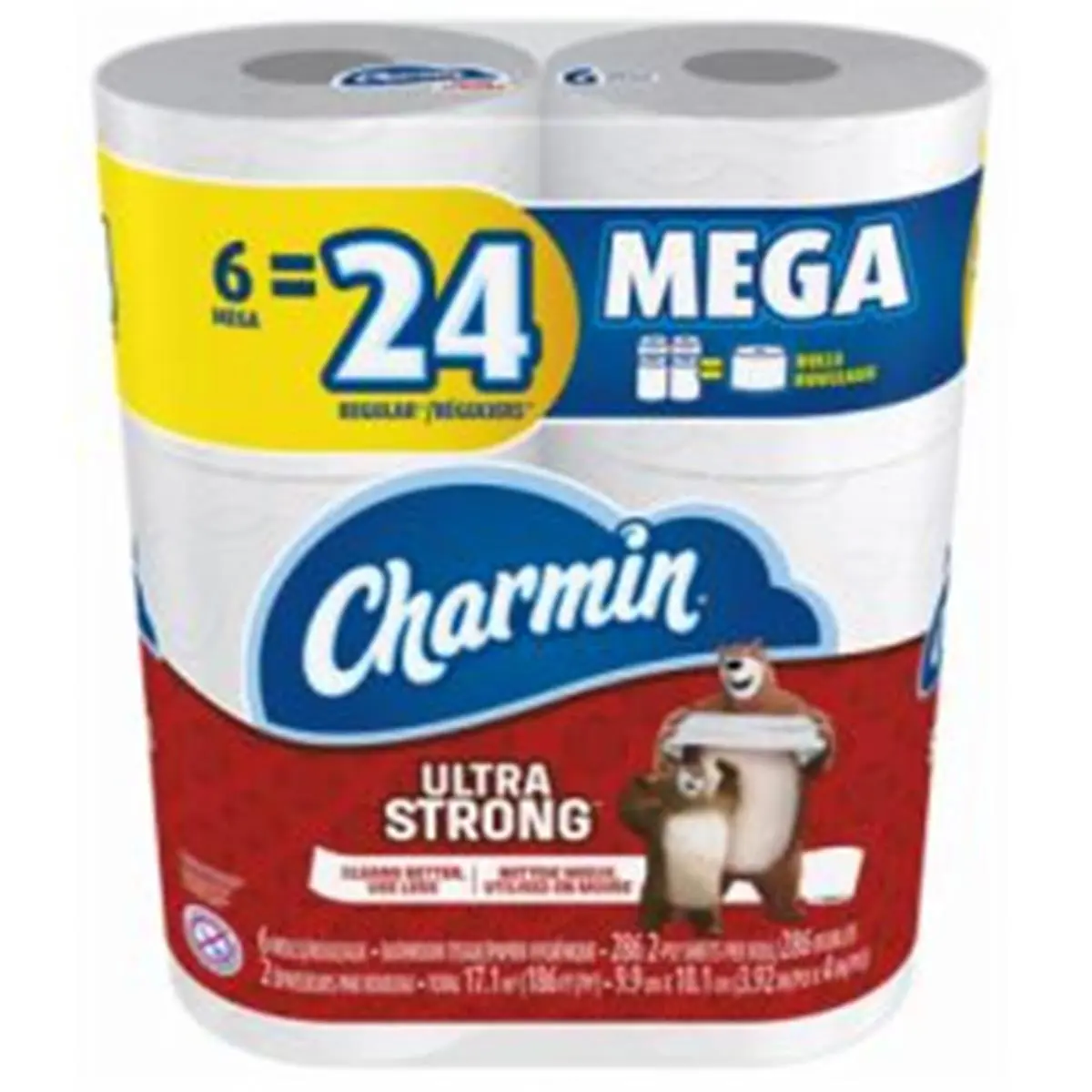 212 MAIN 2-Ply Ultra Strong Toilet Tissue - 4 Mega Packs (6 Rolls per Pack, 284 Sheets per Roll), Bathroom Essential, Cleans Well