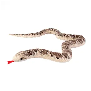 Real Planet™ Brown Curved Snake Realistic Plush Stuffed Animal