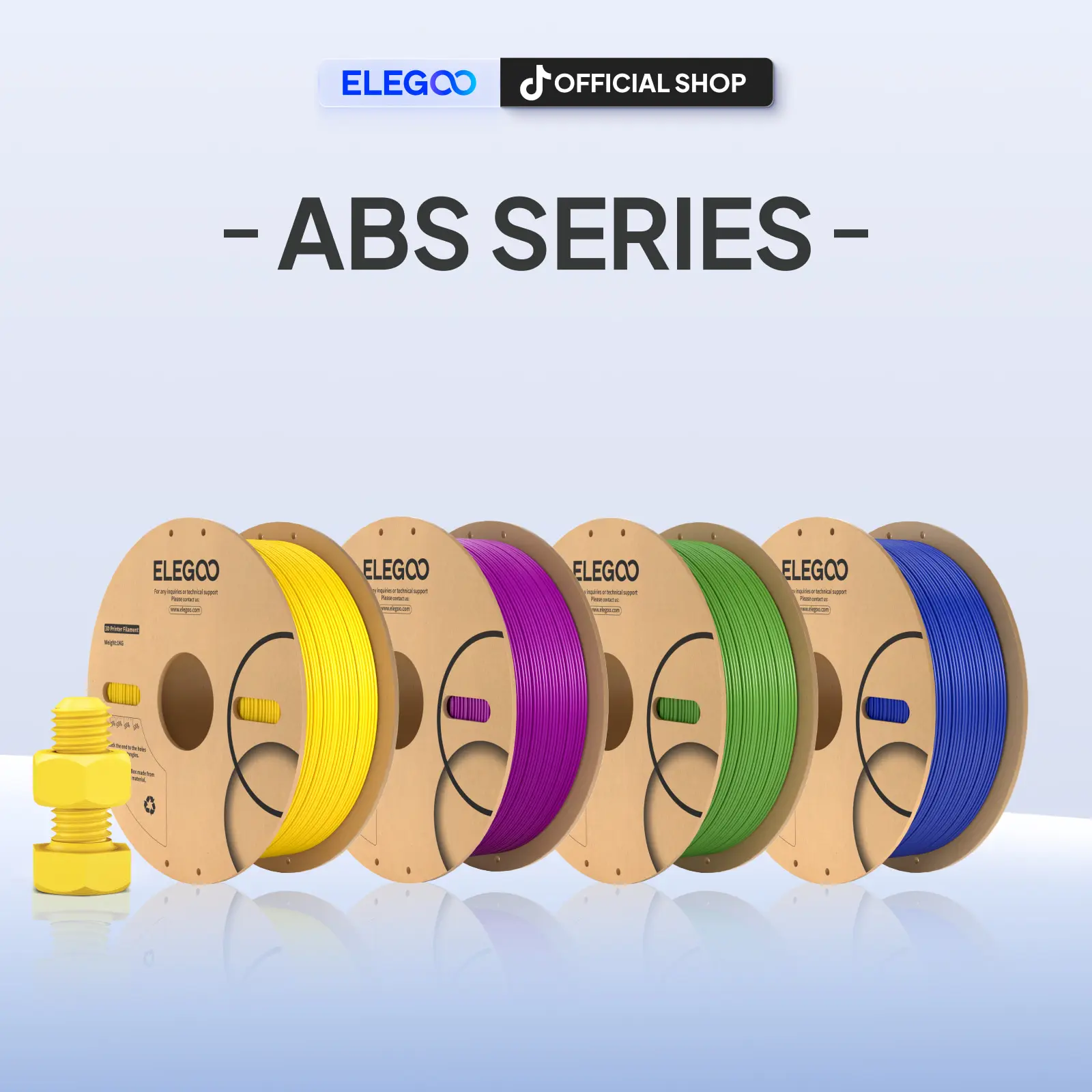 ELEGOO ABS Filament 1.75mm Black 1KG, Heat Resistant 3D Printer Filament High Toughness & Impact Resistance, 1kg spooll(2.2lbs) Fits for Most FDM Printer,back to school,back to school haul