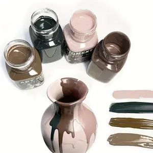 Vintage-Style 4-Color Artistic Pigments 30ML Soft Paints  | Creamy Texture for Retro Art, DIY Pet Clothing/Leather/Canvas/Stencil painting , Upcycling & DIY Vintage Creations，Christmas Creative Easy-Flow Formula Paints