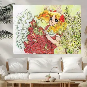 Cute Candy Candy Anime Theme Background Banners - Multi-Sizes, Suitable Gifts, Ideal Birthday Parties, Theme Parties, Home Bedroom Decorations, Indoor And Outdoor Decorations