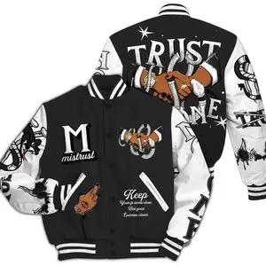 White Thunder Sneaker Match Varsity Jacket, Snake Bite Graphic Print Coat, Long Sleeve Button Front, Unisex Streetwear Outfit