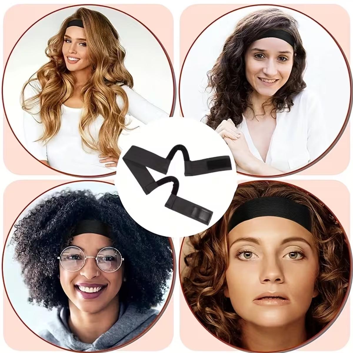 1 Piece Double-Sided Velvet Ear Painless Wig Bands C-Shaped, Comfortable Soft Painless Wig Band with Ear Cut Outs Tools, Earless Melting Band Supplies