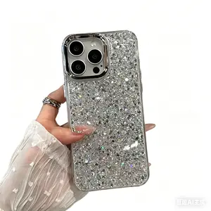 Luxury Bling Glitter Shockproof   17  16 15 14 13 12  Pro Max  Soft Bumper Protection Cover