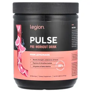 Legion Athletics Pulse, Pre-Workout Drink, Pink Lemonade, 1.07 lbs (484 g)