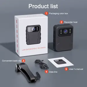Full 4K HD Body Worn Camera Portable Law Enforcement Recorder Camera Mini Digital Night Vision Bodycam None