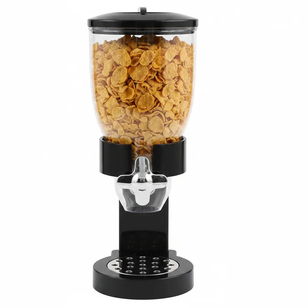 Aesthetic Cereal Dispenser Countertop | 1, 2, 3 Pack Dry Food Dispenser with Airtight Lids | Rotating Storage Container for Pantry, Candy, Rice, Oats, Coffee Beans (Single, Dual, Triple)