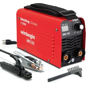 Actual 125A 110V Stick Welder, 1/8" rod 125A 100% machine Mini arc welder,generator friendly Display 6013 7018 6010 6011works