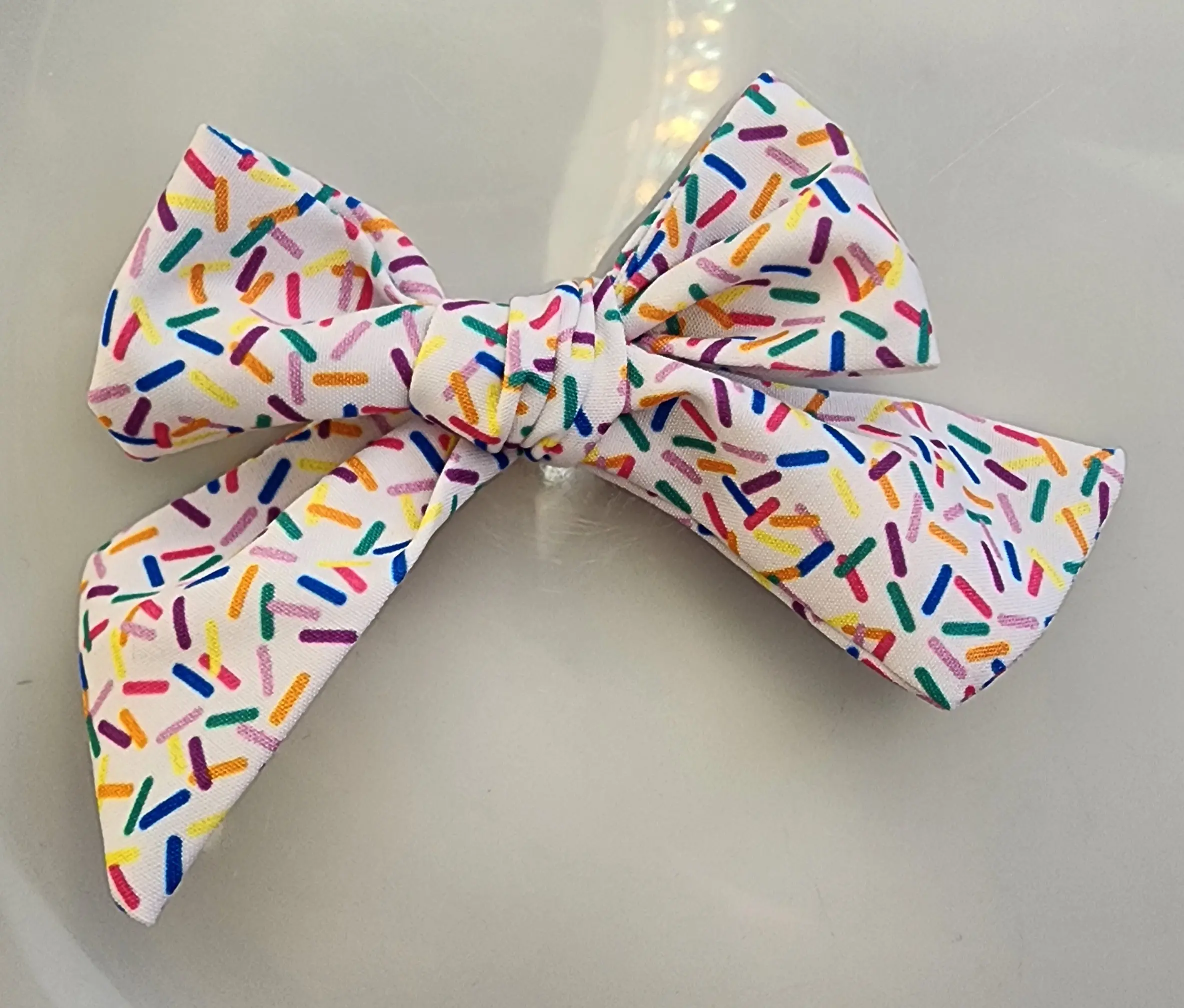 Birthday Celebration Sprinkle Hair Bow – Colorful Party Accessory