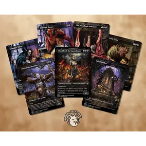 7+ Black Staples | Proxy Cards—Up to 36 Cards!—Demonic, Grim, Vampiric Tutor, Sheoldred the Apocalypse, Bowmasters, Meathook, Coffers etc.