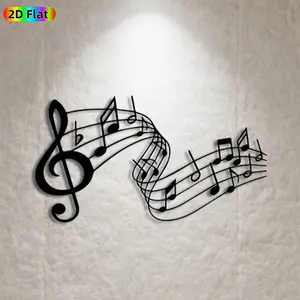 1pc Musical Note Metal Wall Art, Melodic Musical Note Statue Mural, Ideal Gift for Christmas, New Year, Music Decor Enthusiasts, Rust-Resistant Metal Wall Decor Wall Sculptures, Perfect for Living Room Wall & Garden Fence, Charming Indoor Outdoor Decor