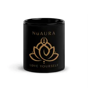 LOVE YOURSELF Black Glossy Mug