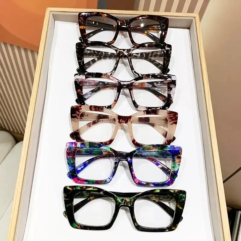 6 Pairs HD Blue Light Blocking Reading Glasses Set, Lightweight Portable High Clarity Lenses, Comfortable Wear for Office Study Home Reading, Reading Eyeglasses, Reading Eyewear