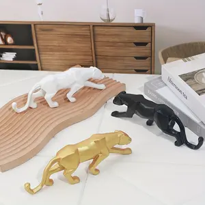 Realistic Resin Leopard Statue, High-End Indoor Decor Art Craft, Home or Office Decoration, Desktop and Wall Decor, Unique Home Accent