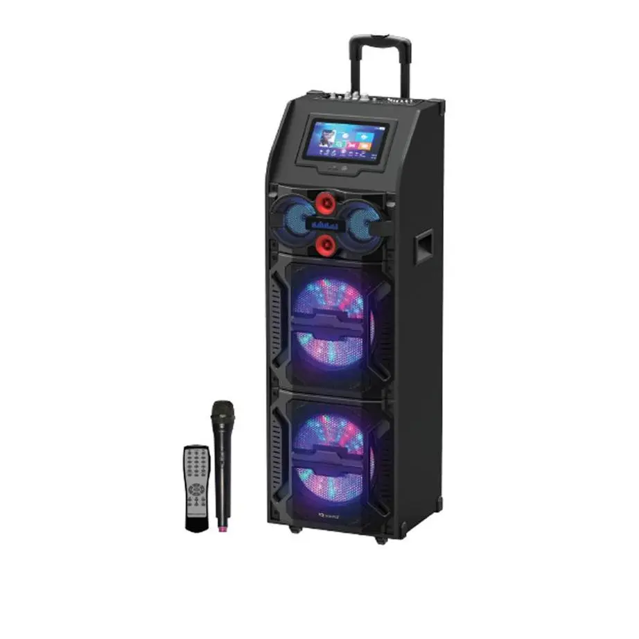 Supersonic IQ-4922DJWK 2 x 12" Audio PA Speaker with 9" Android Tablet (Wi-Fi), Guitar Compatibility, USB, EQ, Mic & Handle Remote Control