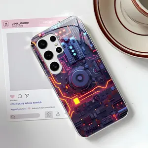 Creative Game Console Pattern Electroplated Glass Case for All Galaxy Models - Unique Childlike Design - 975