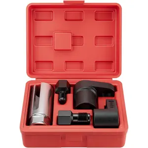 Cybertron Tools 5PCS Oxygen Sensor Socket Removal Tool Wrench and Thread Chaser Set O2 Oxygen Sensor Socket Set Automotive Oxygen Sensor Removers for Removing and Install Oxygen Sensors Hex Vacuum Switches