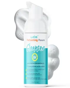 Webe Naturals Refreshing Foam Cleanser 3.4oz Snail Mucin + Hyaluronic Acid Gentle Face Wash | Hydrating Foaming Cleanser that Deep Cleans Without Stripping | Soft, Balanced, Glass Skin Prep for All Skin Types Daily Use Cleansing Hydrating Daily Facial