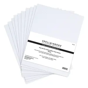 Pop-Up Die Cutting Glitter Foam Sheets - White