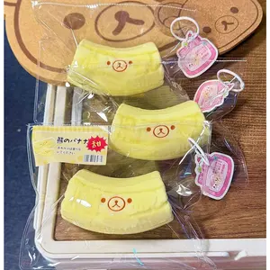 1Pc handmade Squishy with BUTTER texture - Banana bear shaped to relieve stress - Food grade silicone