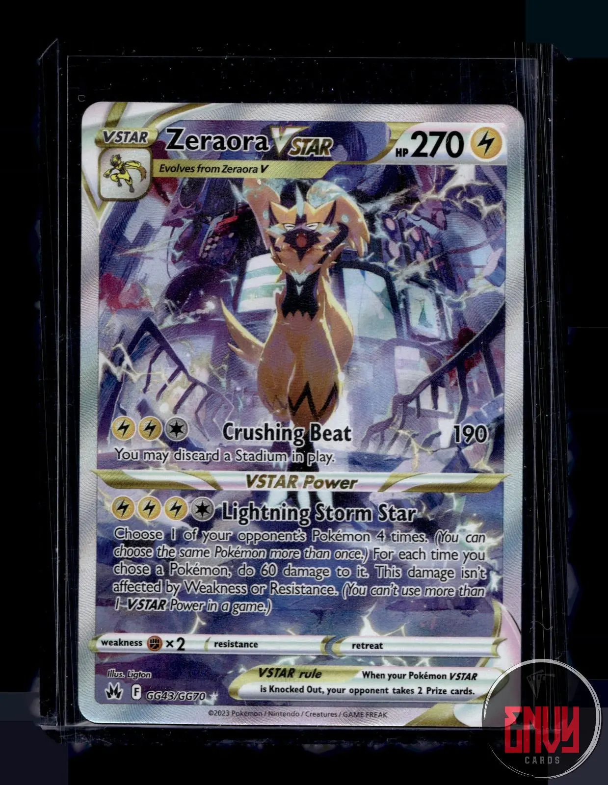Zeraora VSTAR NM GG43/GG70 VSTAR Rare Crown Zenith Galarian Gallery Pokemon Holo