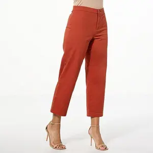 Iman Global Chic Twill Ankle Pant