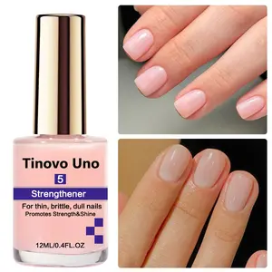 Tinovo Uno Nail Strengthening Base Oil, Natural Dry Nail Growth Polish, Fast Drying Stronger Nail Polish Finish, Manicure Accessories for Women & Girls, Nail Strengthener Oil