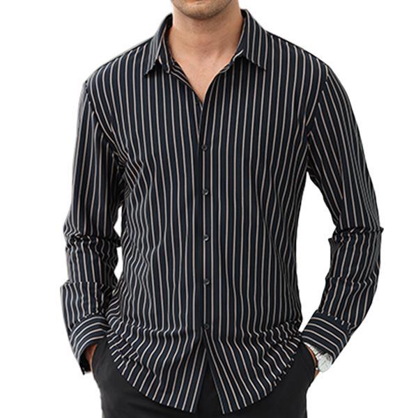 ELENCOCO Long Sleeve Thickened Stretch Shirt Longsleeves Blouse Striped Outdoorfun,Menswear,Father's Day gift,Tiktok shop deals,Gifts for him,Valentines day outfit Casual Crew Neck Casual Classy Fashion