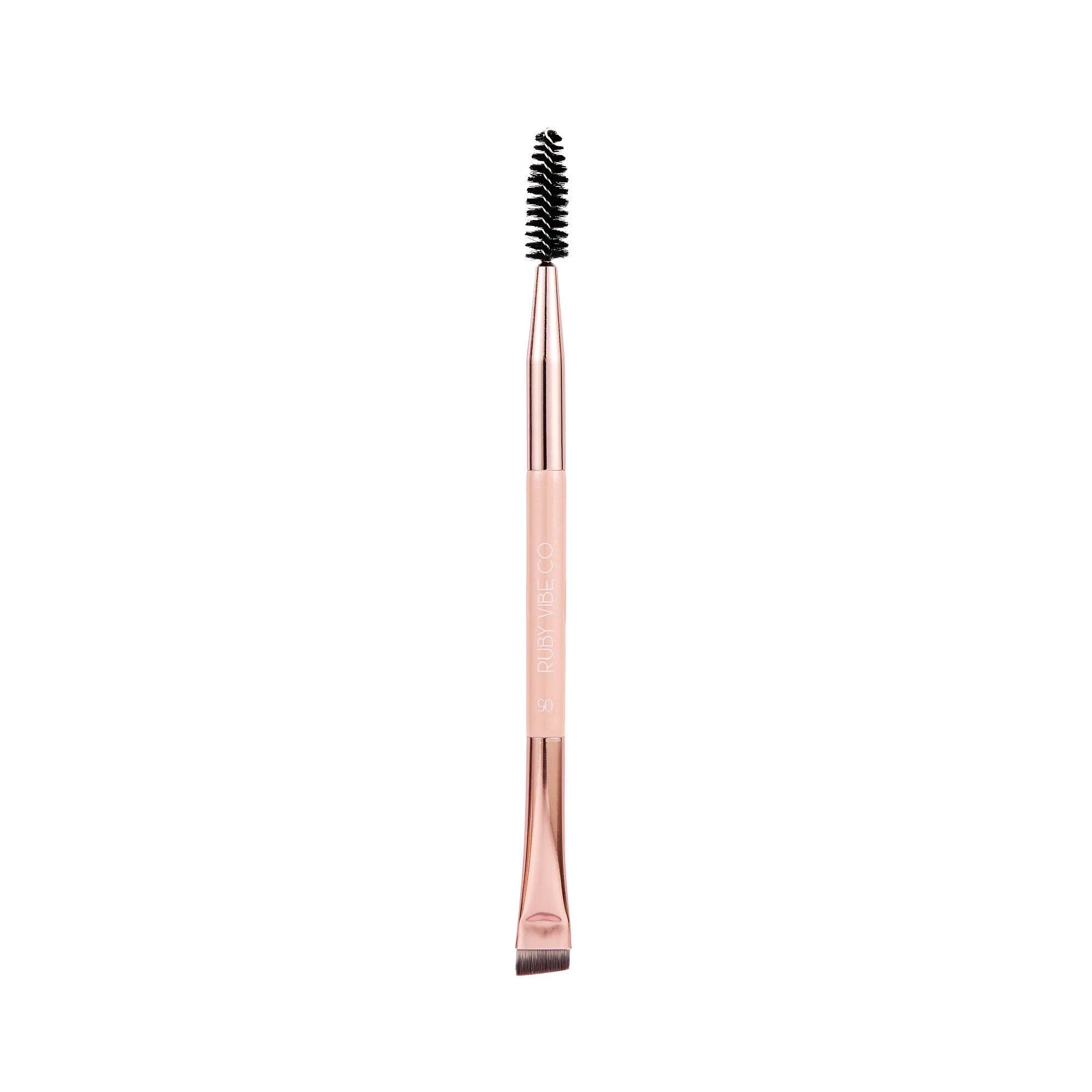[RUBY VIBE CO] Liner & Brow Precision Duo Eye Brush 013 Dual-Ended Shaping & Blending Brow Brush for Natural Full or Laminated Brow Looks