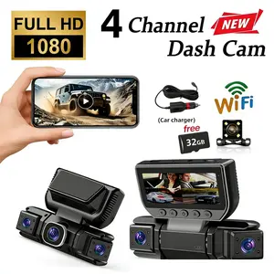 💥Must Buy! 4-Lens Dash Cam With FREE 32G Memory Card! 🔥Non-rechargeable, must be used while plugged in.
