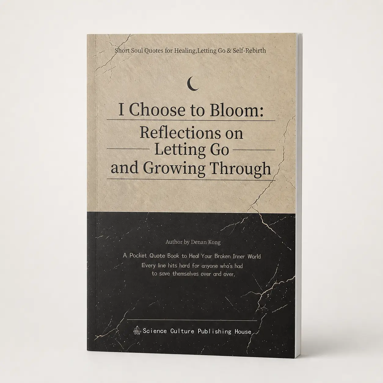 "I Choose to Bloom" English Quote Book - Paper Softcover Self-Growth Book with Love, Letting Go, Self-Worth Reflections, Single Copy Gift for Women, 158 Pages