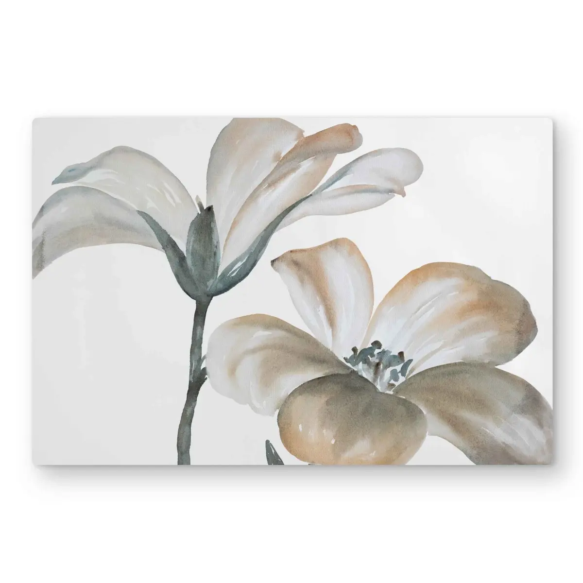 Begin Home Decor C1MP20306CWIU4 20 x 30 in. Beautiful Desaturated Flowers - Metal Print Wall Art for Living Room