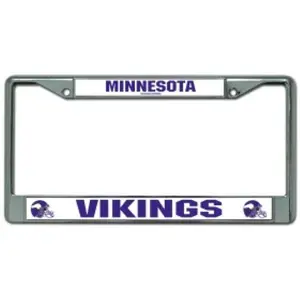 Minnesota Vikings License Plate Frame Chrome