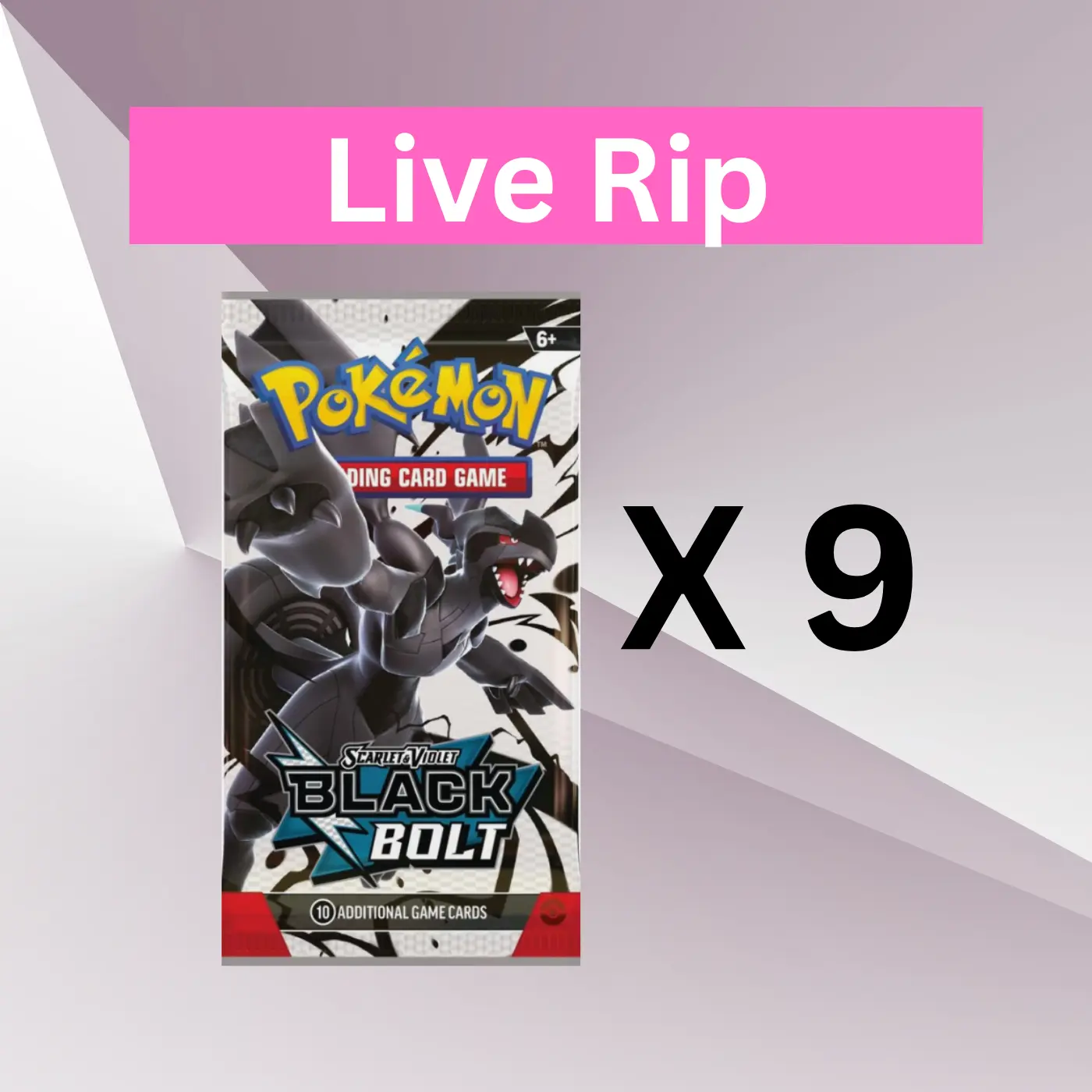 Pokemon Scarlet & Violet Black Bolt x 9 - English Booster Packs NEW Factory Sealed TCG Cards (9 total packs)