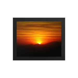 Paper Framed Wall Art Print - Matte Black Wood Frame, Acrylic Front, Lightweight Hanging Home Decor for Artistic Interior Room Spaces