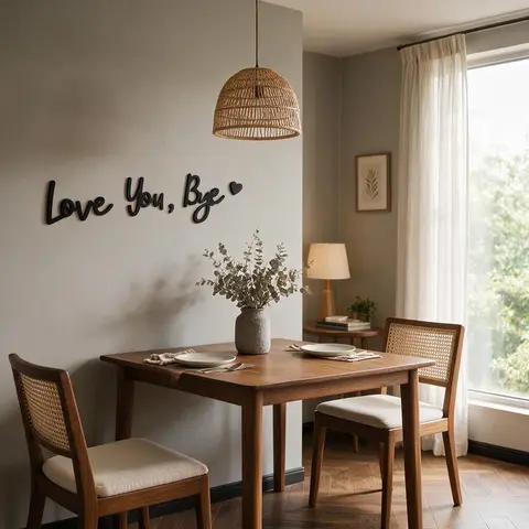 Wooden Love You Bye Sign, 3D Wall Decor Letters for Entryway Above Door, Farmhouse Boho Home Decor for Hallway Bedroom, Meaningful Gift Decoration Items Wall Decor Plaque