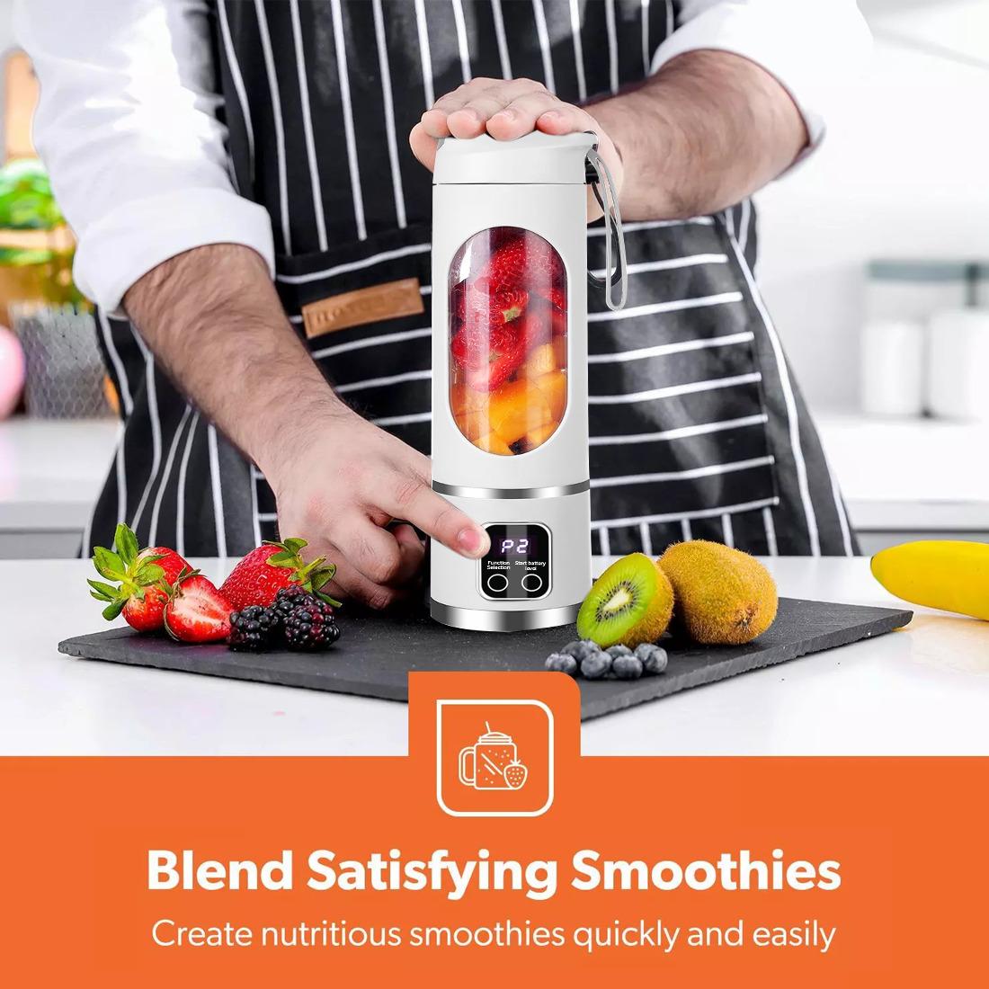 Portable USB Rechargeable Juicer Cup Electric Mixer Blender Smoothie Maker 450ml