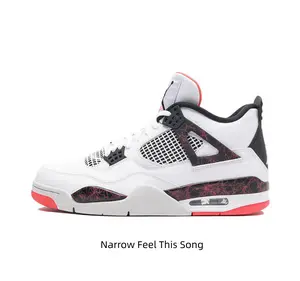 High-top streetwear kicks featuring classic vintage silhouette, sleek smooth leather layered with breathable grid mesh, white black cracked red colorway, vented mesh grids boost airflow perfect for daily casual street looks