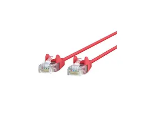 Belkin 4ft CAT6 Slim Gigabit Snagless UTP Ethernet Cable Red Model CE001B04-RED-S