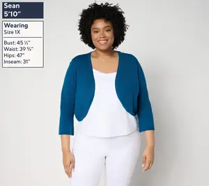 Isaac Mizrahi Live! Essentials Sweater Bolero w/ Flare Sleeve