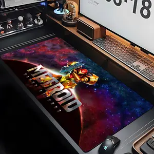 M-Metroid Game D-Drakes Mouse Pad XXL Gamer Gaming Extended Mousepad PC Computer Otaku Locking Edge DIY Customized Photo Laptop Notebook Desk Mat